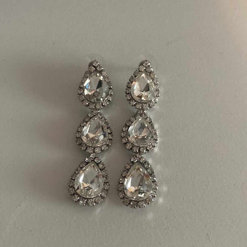 Silver Drop Dangle Earrings